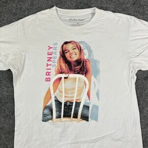 Britney Spears T-Shirt Mens Size XL White Y2K Graphic Pop Culture Fan Tee
